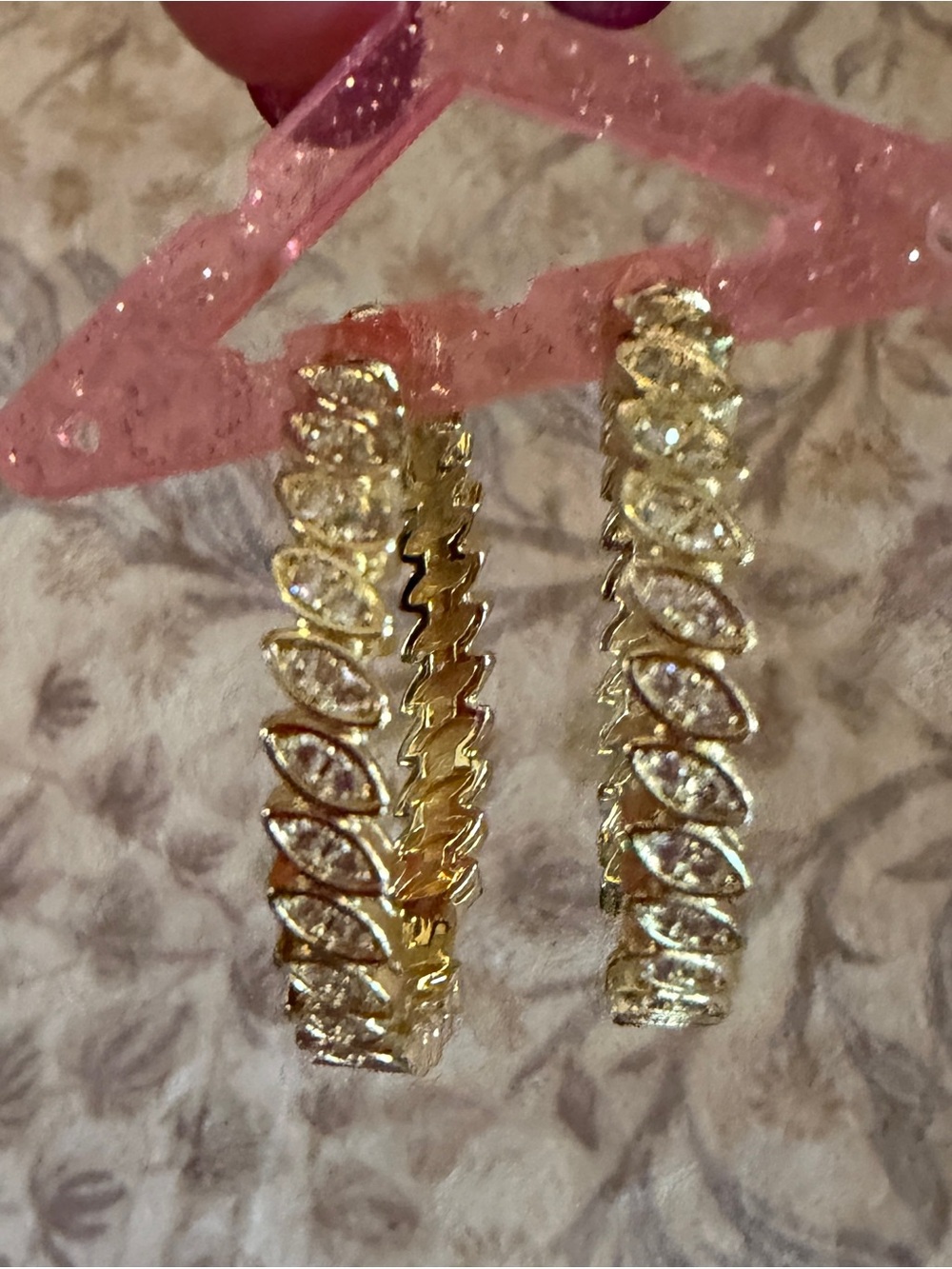 Gold Crystal Hoop Earrings - Women Jewelry